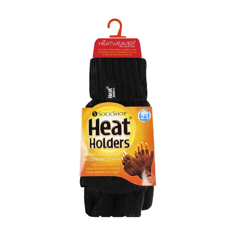 Ladies Cable Knit 2.3 Tog Thermal Winter Fingerless Converter Gloves