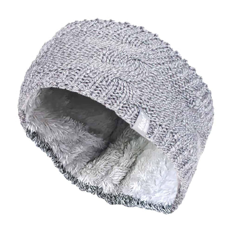 Ladies Cable Knitted Fleece Lined Thermal Winter Ear Warmer Headband