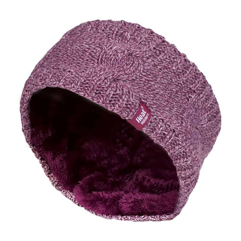Ladies Cable Knitted Fleece Lined Thermal Winter Ear Warmer Headband