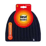 Mens 3.4 TOG Soft Fleece Lined Ribbed Knitted Thermal Winter Hat