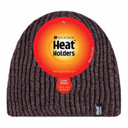 Mens Soft Fleece Lined Thermal Ribbed Beanie Hat