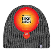 Mens Soft Fleece Lined Thermal Ribbed Beanie Hat