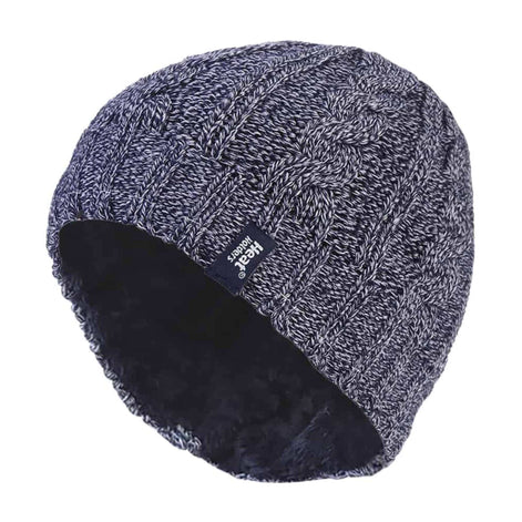 Ladies Cable Knit 3.4 Tog Fleece Lined Thermal Winter Hat