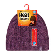 Ladies Cable Knit 3.4 Tog Fleece Lined Thermal Winter Hat