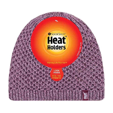 Ladies Crochet Knit Fleece Lined Warm Thermal Winter Beanie Hat