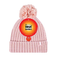 Ladies Ribbed Cuffed Thermal Insulated Winter Pom Pom Bobble Hat