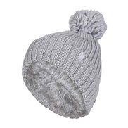 Ladies Ribbed Cuffed Thermal Insulated Winter Pom Pom Bobble Hat