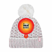 Ladies Fleece Lined Cuffed Thermal Winter Bobble Hat with Pom Pom