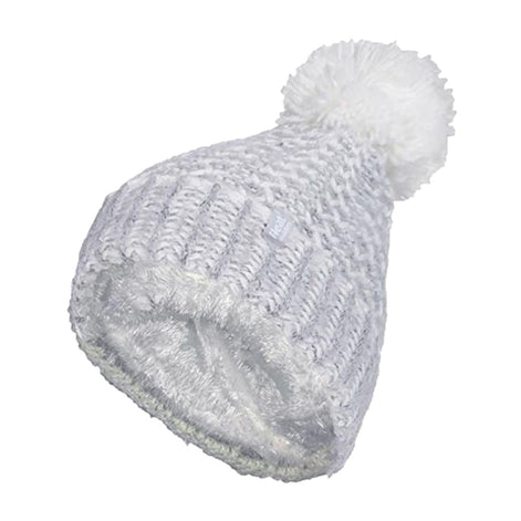 Ladies Fleece Lined Cuffed Thermal Winter Bobble Hat with Pom Pom