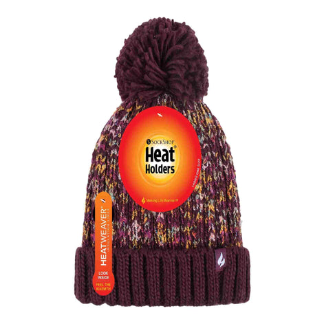 Ladies Thermal Winter Bobble Hat with Large Pom Pom