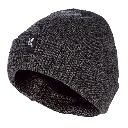 Mens 3.6 TOG Fleece Lined Thermal Turn Over Cuff Winter Beanie Hat