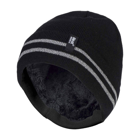 Mens Hi Vis Reflective Soft Fleece Lined Thermal Winter Hat