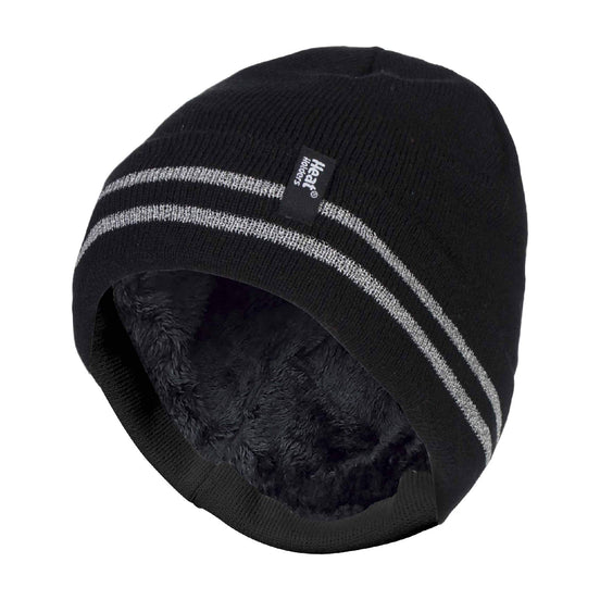 Mens Hi Vis Reflective Soft Fleece Lined Thermal Winter Hat