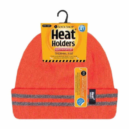 Mens Hi Vis Reflective Soft Fleece Lined Thermal Winter Hat
