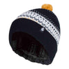Ladies Knitted Beanie Bobble Hat with Small Pom Pom