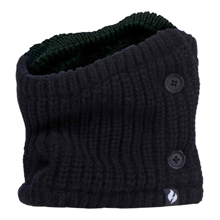 Ladies Fleece Thermal Neck Warmer Scarf Snood with Button