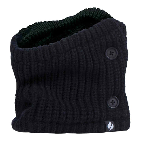 Ladies Fleece Thermal Neck Warmer Scarf Snood with Button
