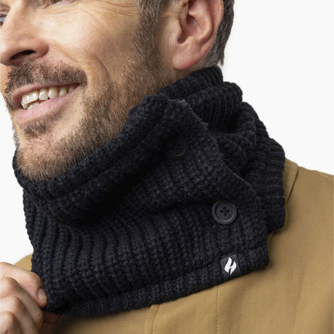 Ladies Fleece Thermal Neck Warmer Scarf Snood with Button