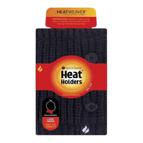 Ladies Fleece Thermal Neck Warmer Scarf Snood with Button