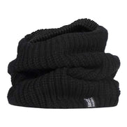 Mens Winter Warm Fleece Lined Chunky Knit Thermal Neck Warmer