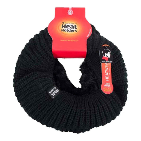 Mens Winter Warm Fleece Lined Chunky Knit Thermal Neck Warmer