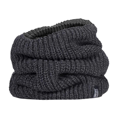 Mens Winter Warm Fleece Lined Chunky Knit Thermal Neck Warmer
