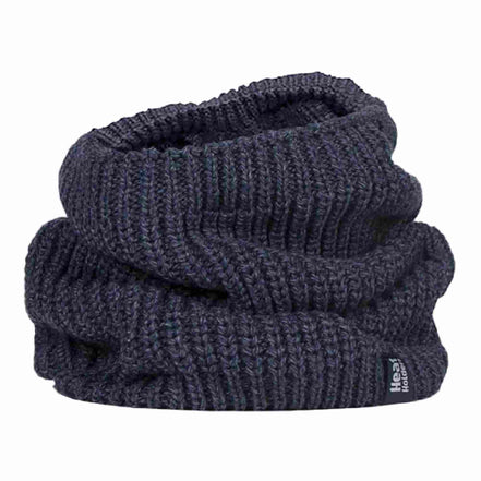 Mens Winter Warm Fleece Lined Chunky Knit Thermal Neck Warmer