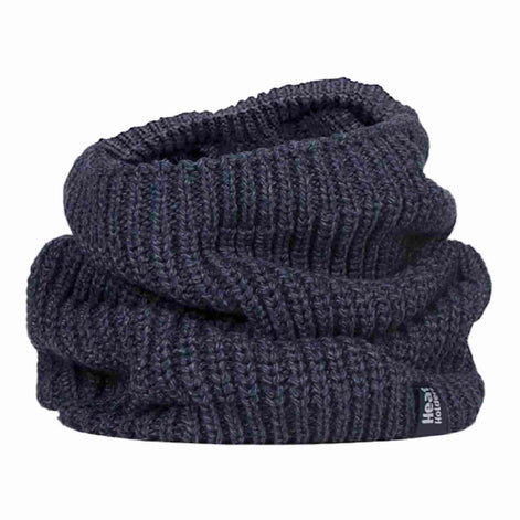 Mens Winter Warm Fleece Lined Chunky Knit Thermal Neck Warmer