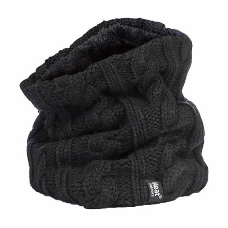 Ladies Cable Knit Winter Fleece Lined Thermal Neck Warmer