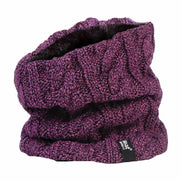 Ladies Cable Knit Winter Fleece Lined Thermal Neck Warmer
