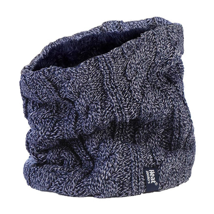 Ladies Cable Knit Winter Fleece Lined Thermal Neck Warmer