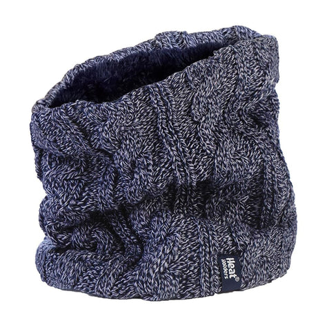 Ladies Cable Knit Winter Fleece Lined Thermal Neck Warmer