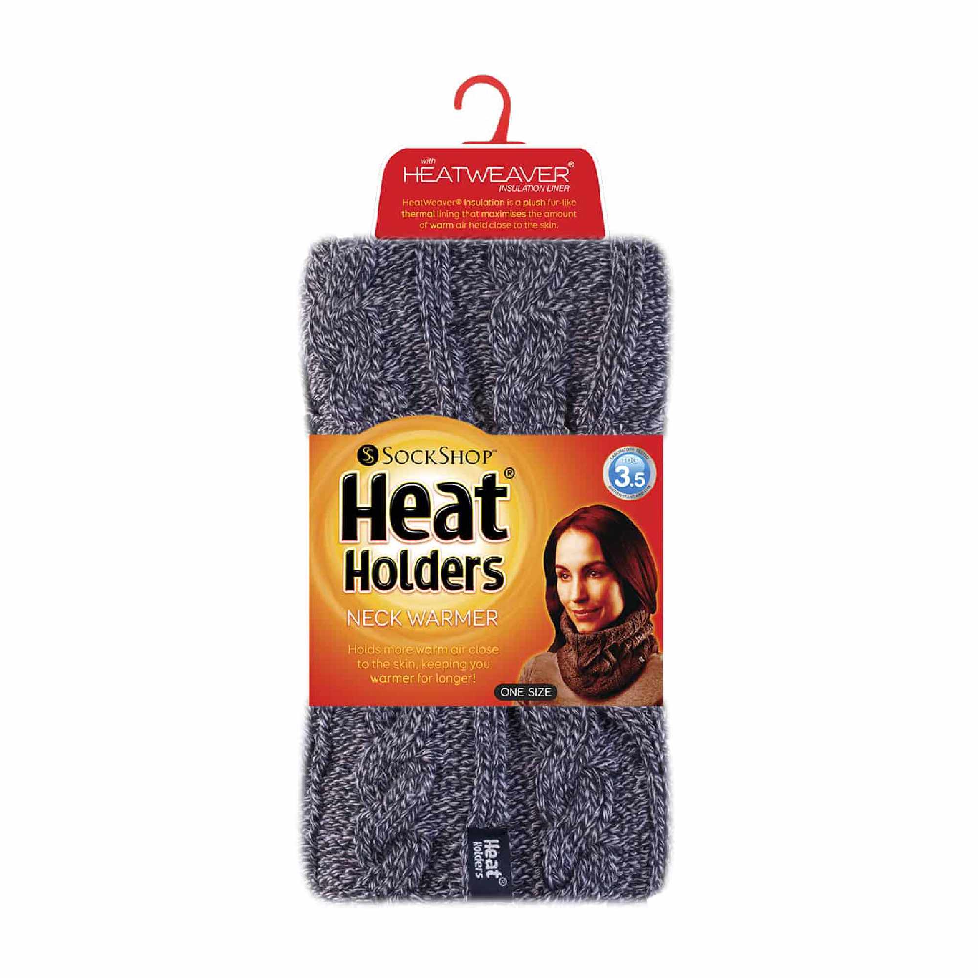 Ladies Cable Knit Winter Fleece Lined Thermal Neck Warmer