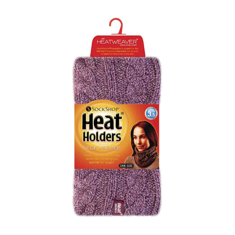 Ladies Cable Knit Winter Fleece Lined Thermal Neck Warmer