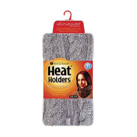 Ladies Cable Knit Winter Fleece Lined Thermal Neck Warmer