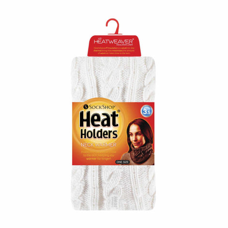 Ladies Cable Knit Winter Fleece Lined Thermal Neck Warmer