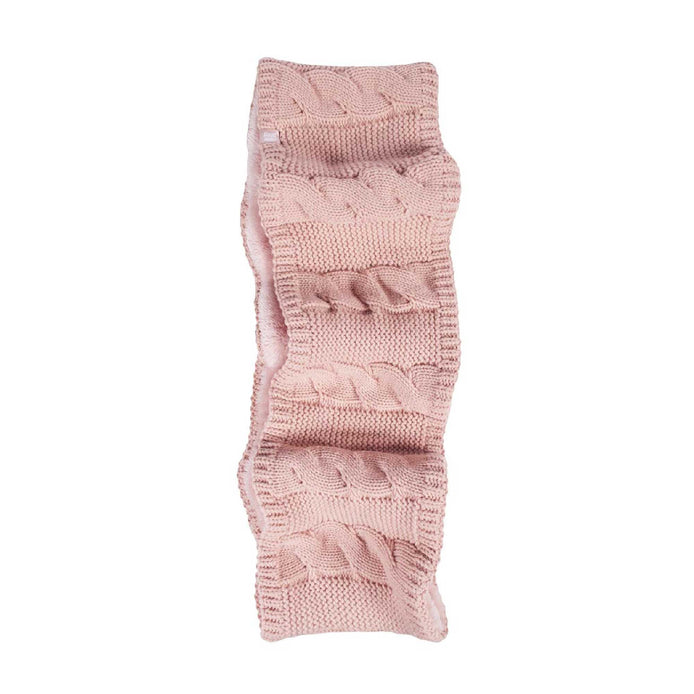 Ladies Winter Fleece Lined Cable Knit Thermal Snood Infinity Scarf