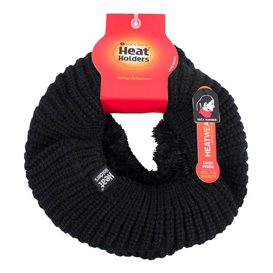 Ladies Winter Warm Fleece Lined Chunky Knit Thermal Neck Warmer