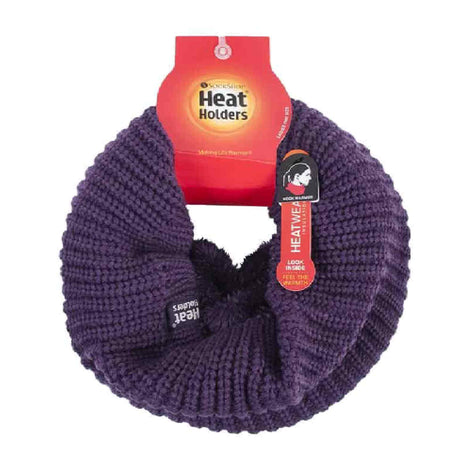 Ladies Winter Warm Fleece Lined Chunky Knit Thermal Neck Warmer