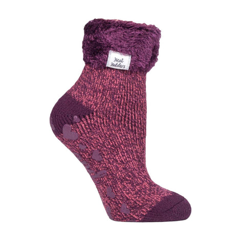 Ladies Non Slip Thermal Low Cut Ankle Slipper Bed Socks with Grips