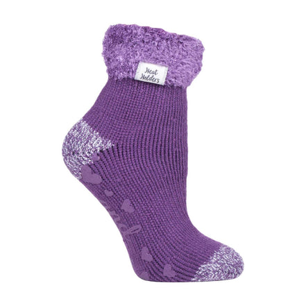 Ladies Non Slip Thermal Low Cut Ankle Slipper Bed Socks with Grips
