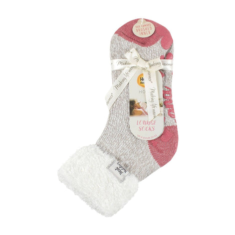Ladies Non Slip Thermal Low Cut Ankle Slipper Bed Socks with Grips