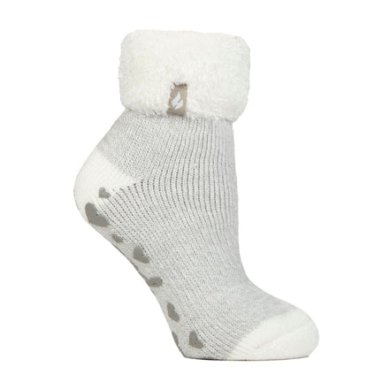 Ladies Ribbed Cuff Thermal Bed Socks for Lounging Around