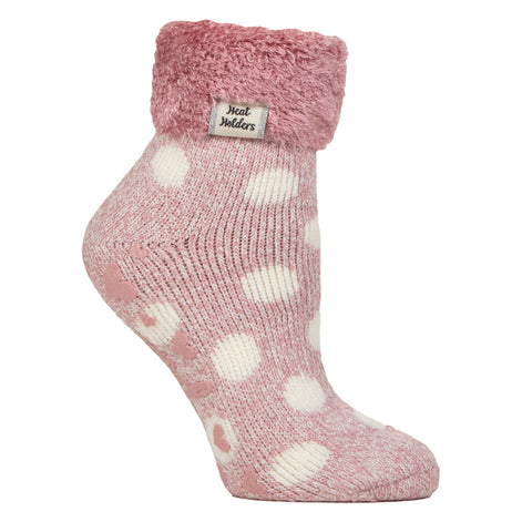 Ladies Non Slip Thermal Low Cut Ankle Slipper Bed Socks with Grips
