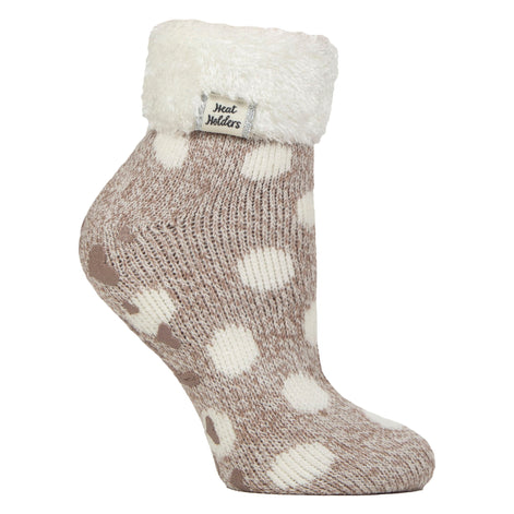 Ladies Non Slip Thermal Low Cut Ankle Slipper Bed Socks with Grips