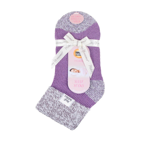 Ladies Ribbed Cuff Thermal Bed Socks for Lounging Around