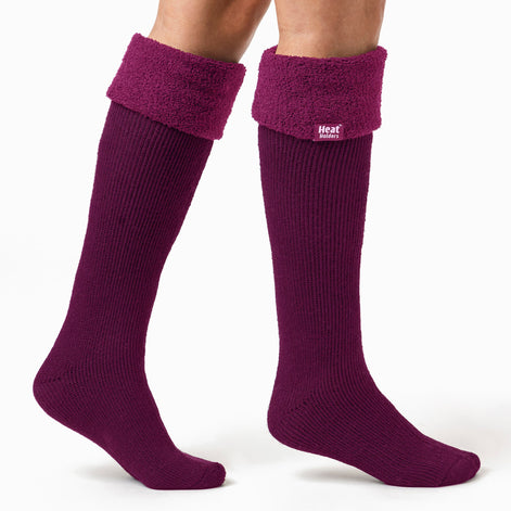 Ladies Thick Extra Long Knee High Thermal Wellington Boot Socks