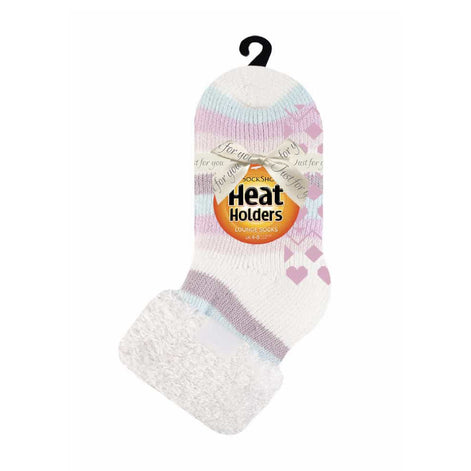 Ladies Non Slip Thermal Low Cut Ankle Slipper Bed Socks with Grips