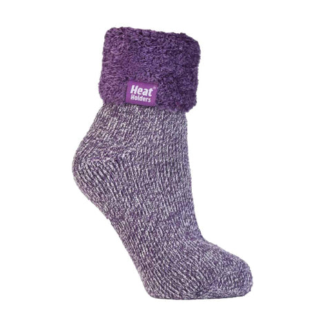 Ladies Non Slip Thermal Low Cut Ankle Slipper Bed Socks with Grips
