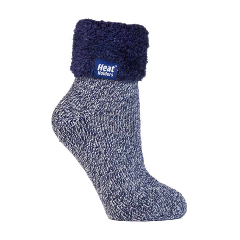Ladies Non Slip Thermal Low Cut Ankle Slipper Bed Socks with Grips